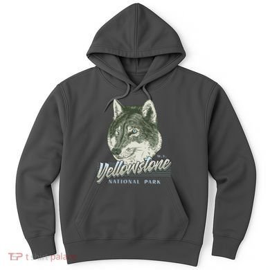 Yellowstone National Park Wolf Logo Hoodie