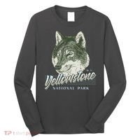 Yellowstone National Park Wolf Logo Long Sleeve Shirt thumb 0