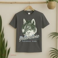 Yellowstone National Park Wolf Logo T-Shirt thumb 2