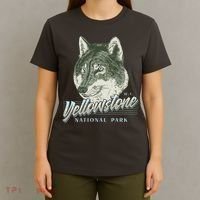 Yellowstone National Park Wolf Logo T-Shirt thumb 4