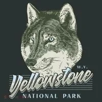 Yellowstone National Park Wolf Logo Baby Bodysuit thumb 2