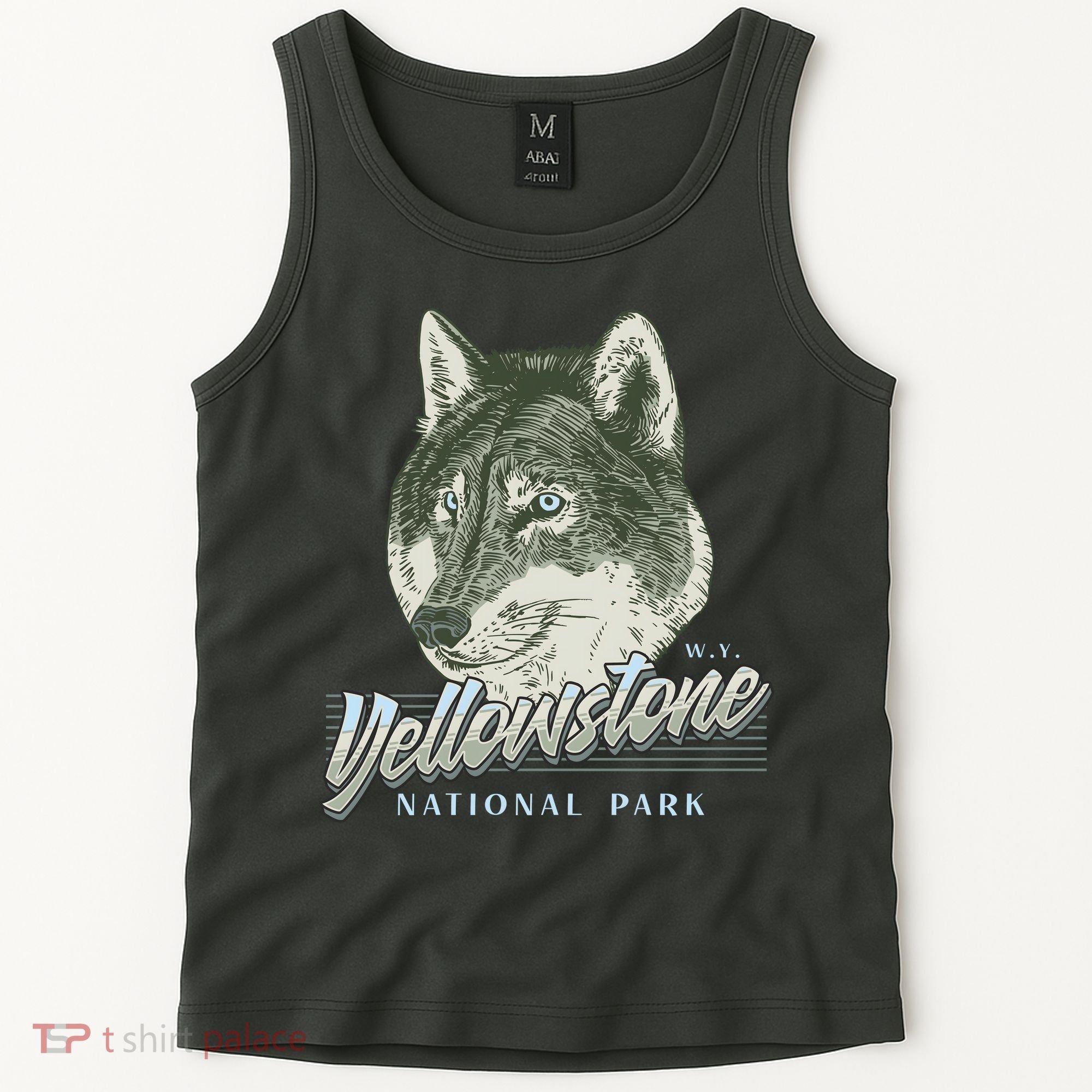 Yellowstone National Park Wolf Logo Tank Top