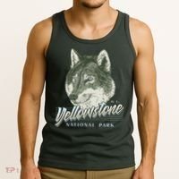 Yellowstone National Park Wolf Logo Tank Top thumb 3
