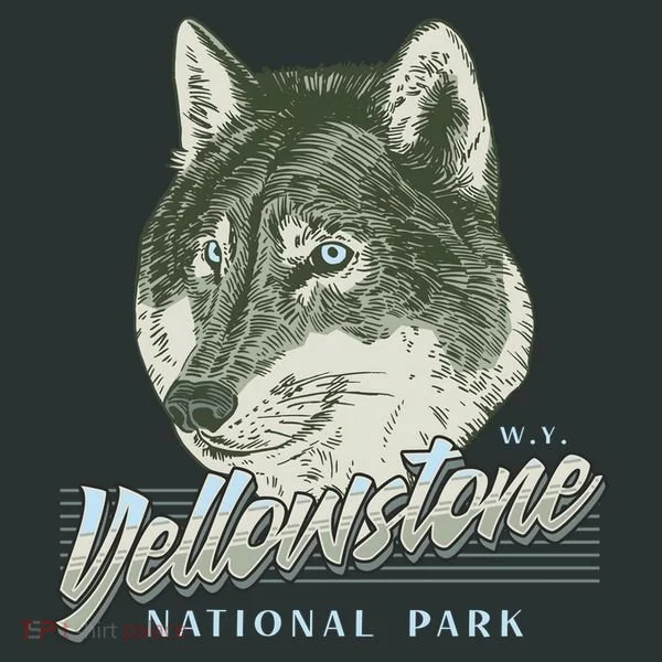 Yellowstone National Park Wolf Logo Toddler T-Shirt