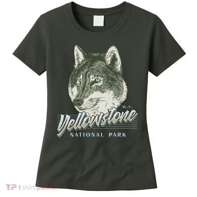 Yellowstone National Park Wolf Logo Women's T-Shirt