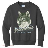 Yellowstone National Park Wolf Logo Kids Sweatshirt thumb 0
