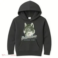 Yellowstone National Park Wolf Logo Kids Hoodie thumb 0
