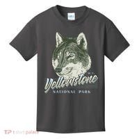 Yellowstone National Park Wolf Logo Kids T-Shirt thumb 0