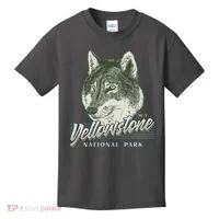Yellowstone National Park Wolf Logo Kids T-Shirt thumb 0
