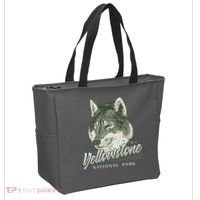 Yellowstone National Park Wolf Logo Tote Bag thumb 2