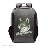 Yellowstone National Park Wolf Logo Vector Backpack thumb 0