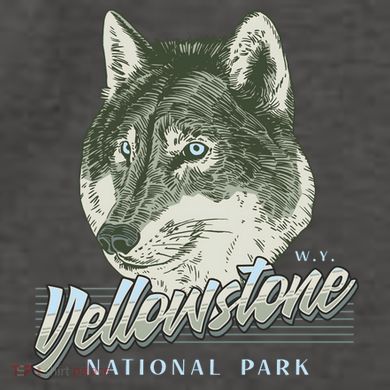 Yellowstone National Park Wolf Logo Vector Backpack