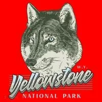 Yellowstone National Park Wolf Logo Santa Hat thumb 1