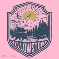 Yellowstone National Park Bear Nature Hiking Outdoors Coaster thumb 2