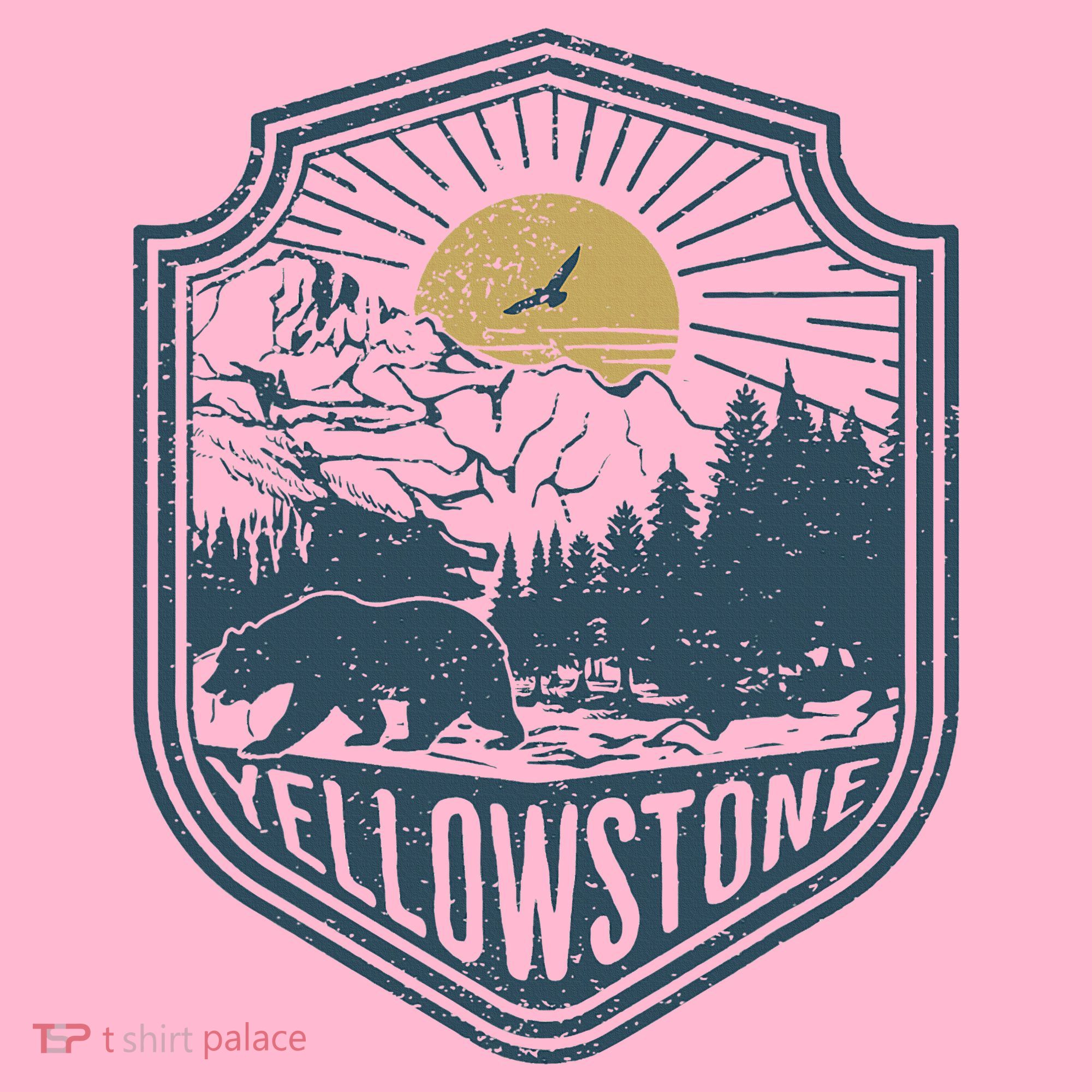 Yellowstone National Park Bear Nature Hiking Outdoors Coaster