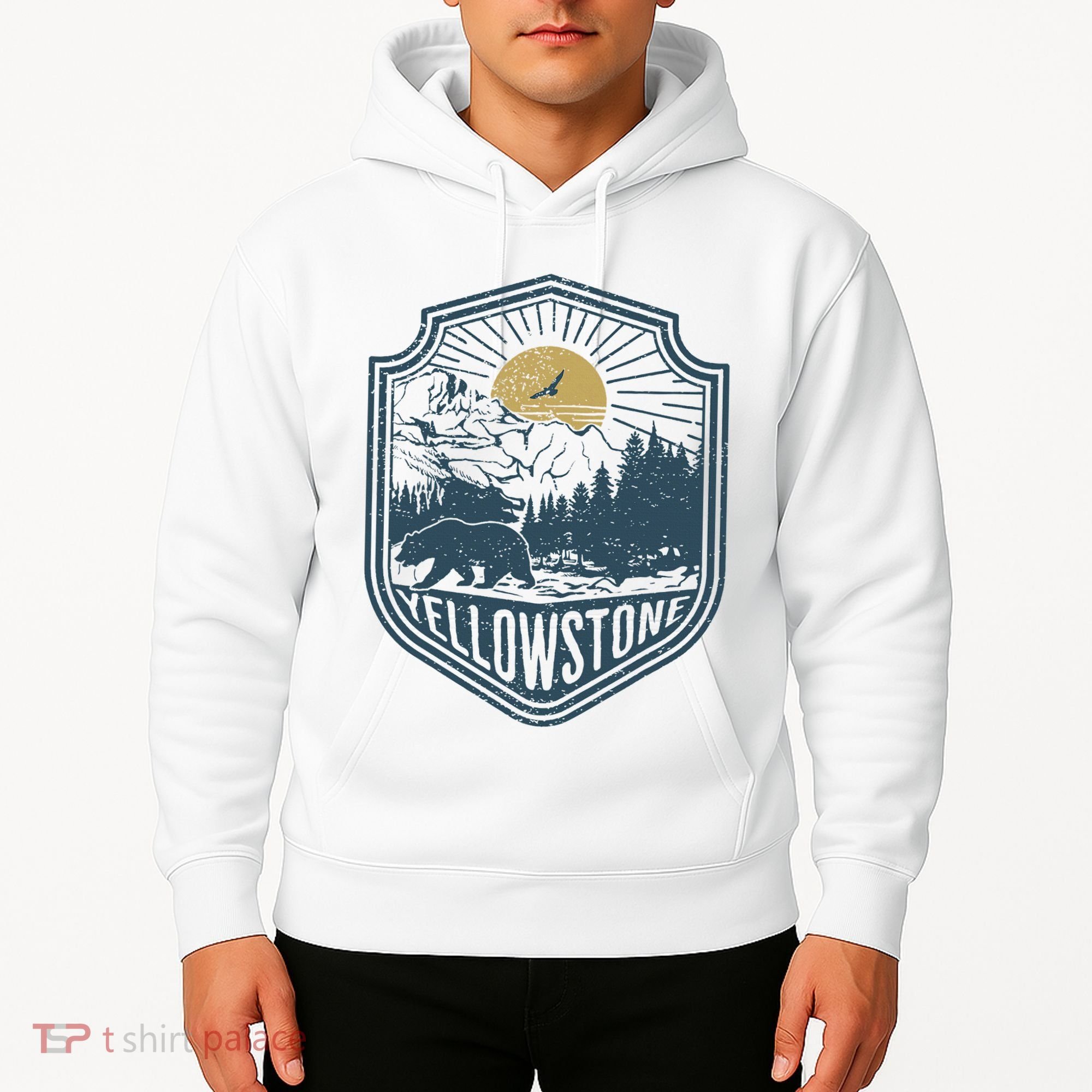 Yellowstone National Park Bear Nature Hiking Outdoors Hoodie
