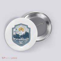 Yellowstone National Park Bear Nature Hiking Outdoors Button thumb 0