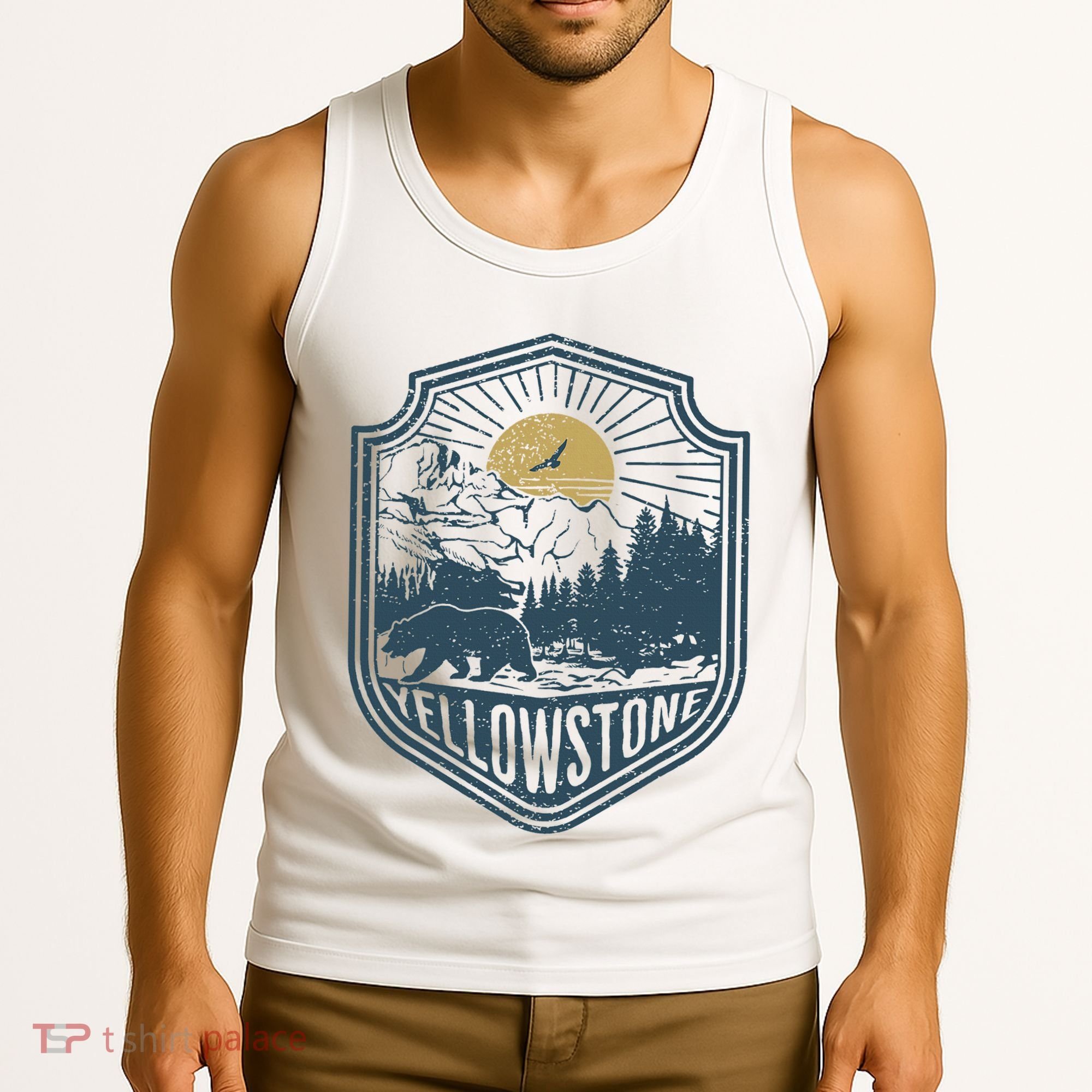 Yellowstone National Park Bear Nature Hiking Outdoors Tank Top