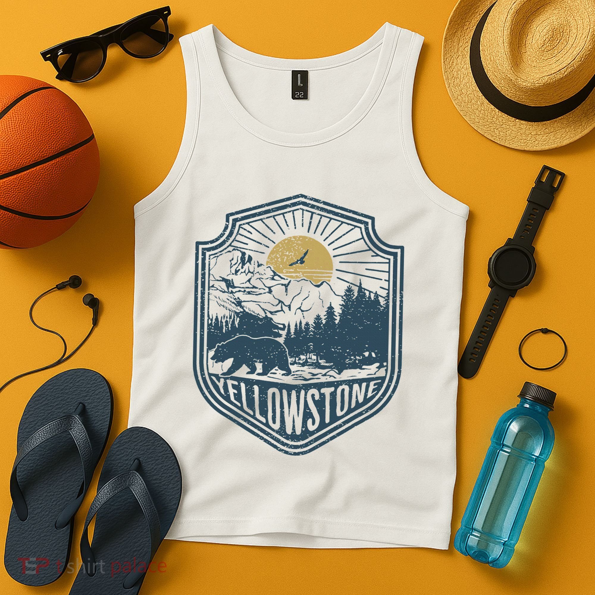 Yellowstone National Park Bear Nature Hiking Outdoors Tank Top