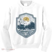 Yellowstone National Park Bear Nature Hiking Outdoors Kids Sweatshirt thumb 0