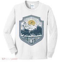 Yellowstone National Park Bear Nature Hiking Outdoors Kids Long Sleeve Shirt thumb 0
