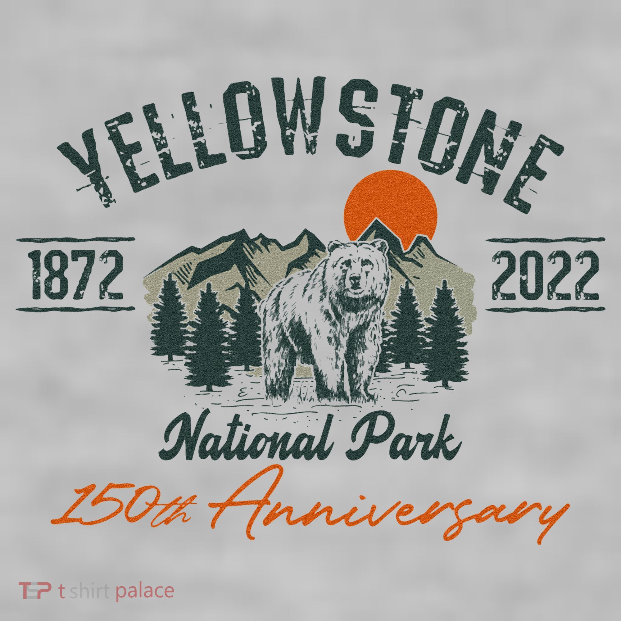 Yellowstone National Park 150th Anniversary Memorabilia Long Sleeve Ladies PosiCharge Tri-Blend Wicking Tank