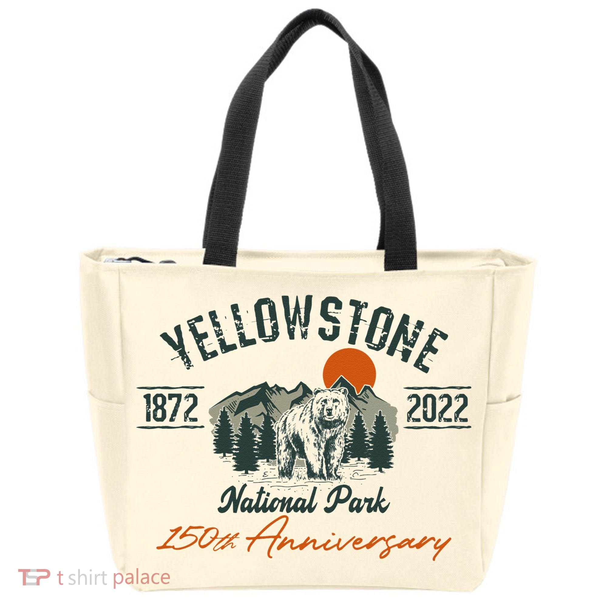 Yellowstone National Park 150th Anniversary Memorabilia Long Sleeve Tote Bag