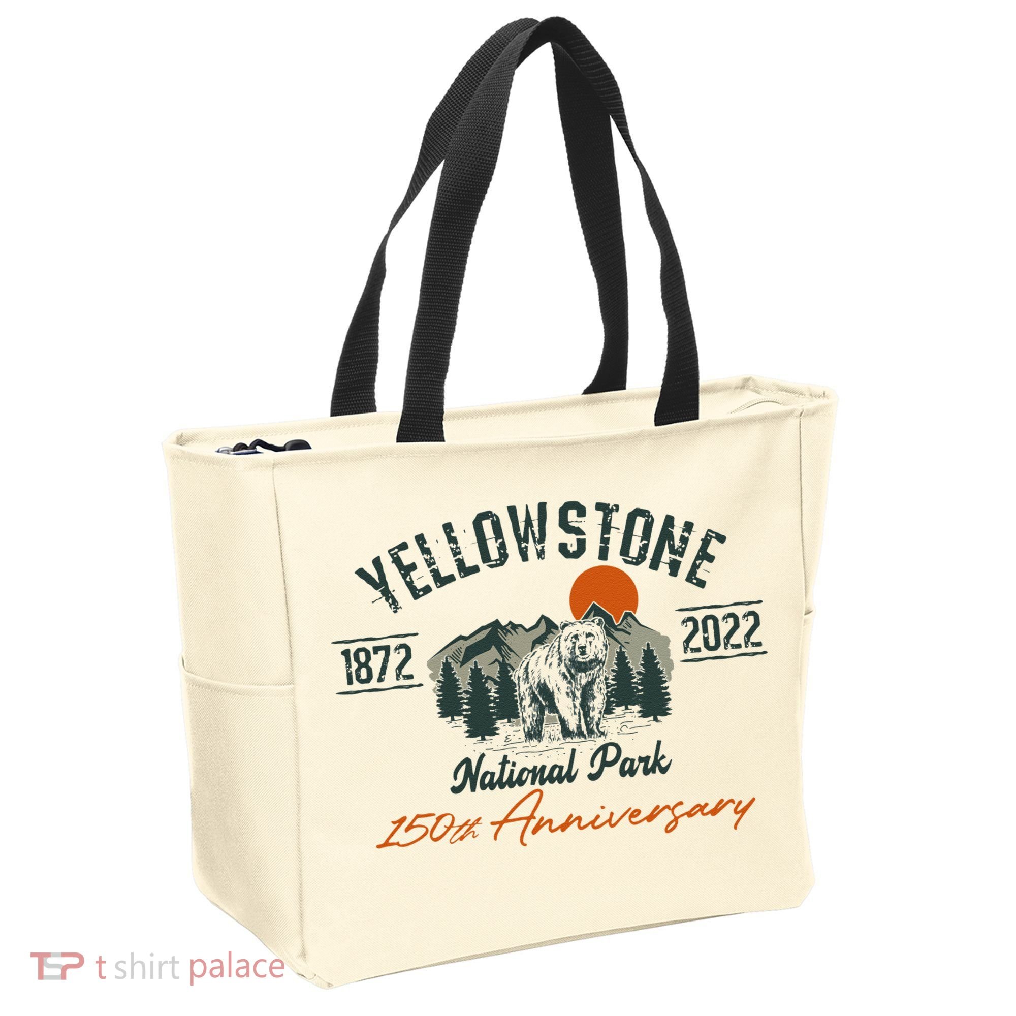Yellowstone National Park 150th Anniversary Memorabilia Long Sleeve Tote Bag