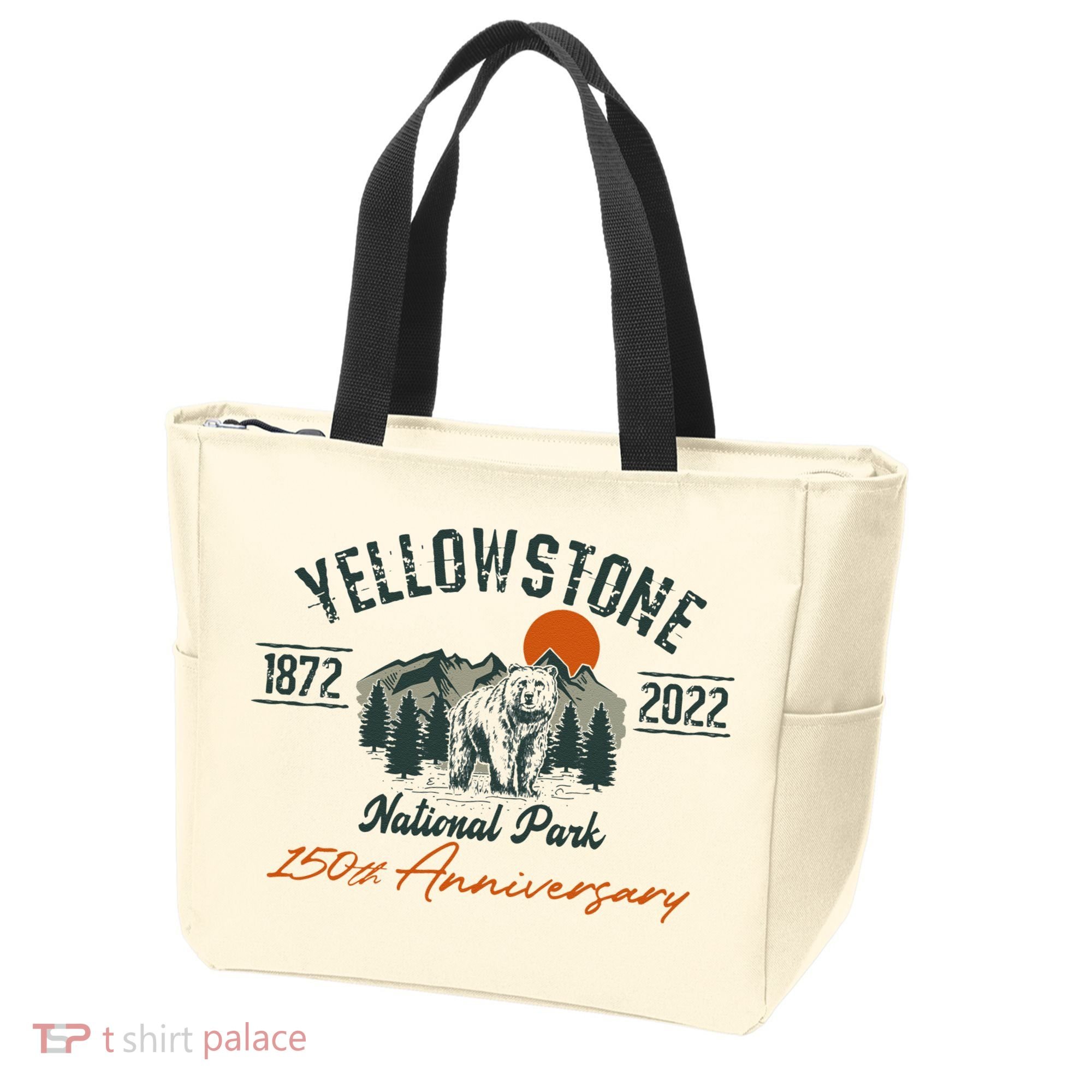 Yellowstone National Park 150th Anniversary Memorabilia Long Sleeve Tote Bag