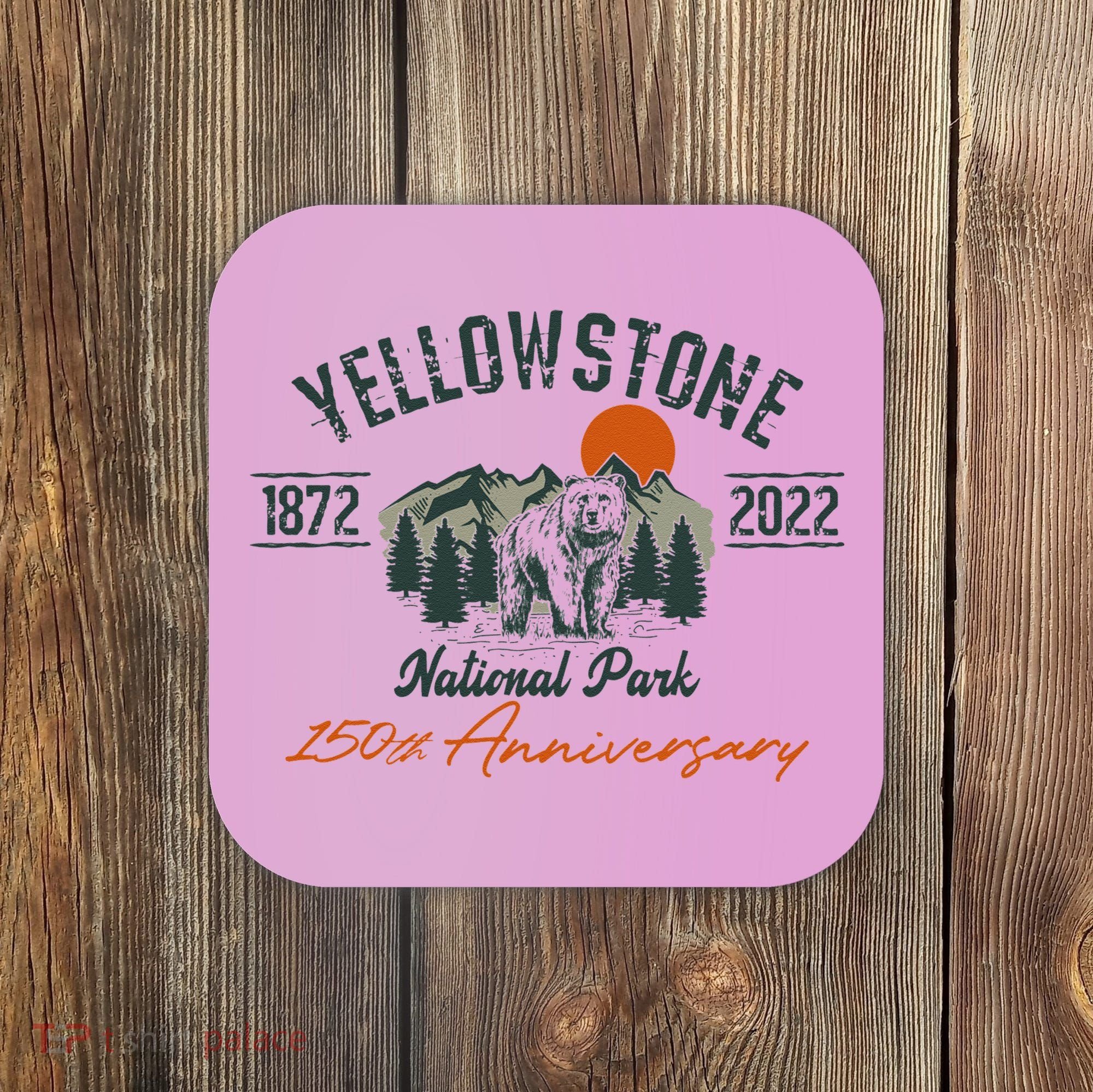 Yellowstone National Park 150th Anniversary Memorabilia Long Sleeve Coaster