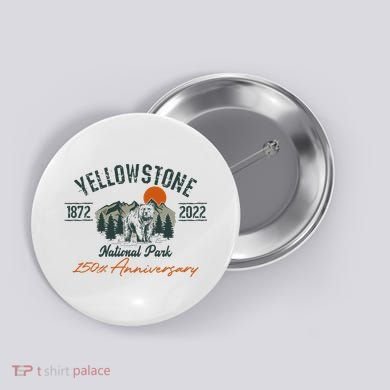 Yellowstone National Park 150th Anniversary Memorabilia Long Sleeve Button