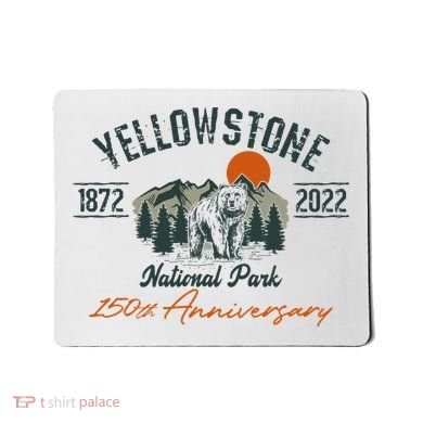 Yellowstone National Park 150th Anniversary Memorabilia Long Sleeve Mousepad