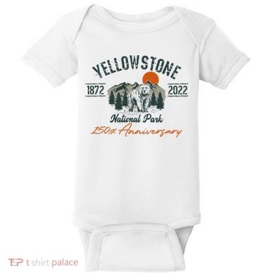 Yellowstone National Park 150th Anniversary Memorabilia Long Sleeve Baby Bodysuit