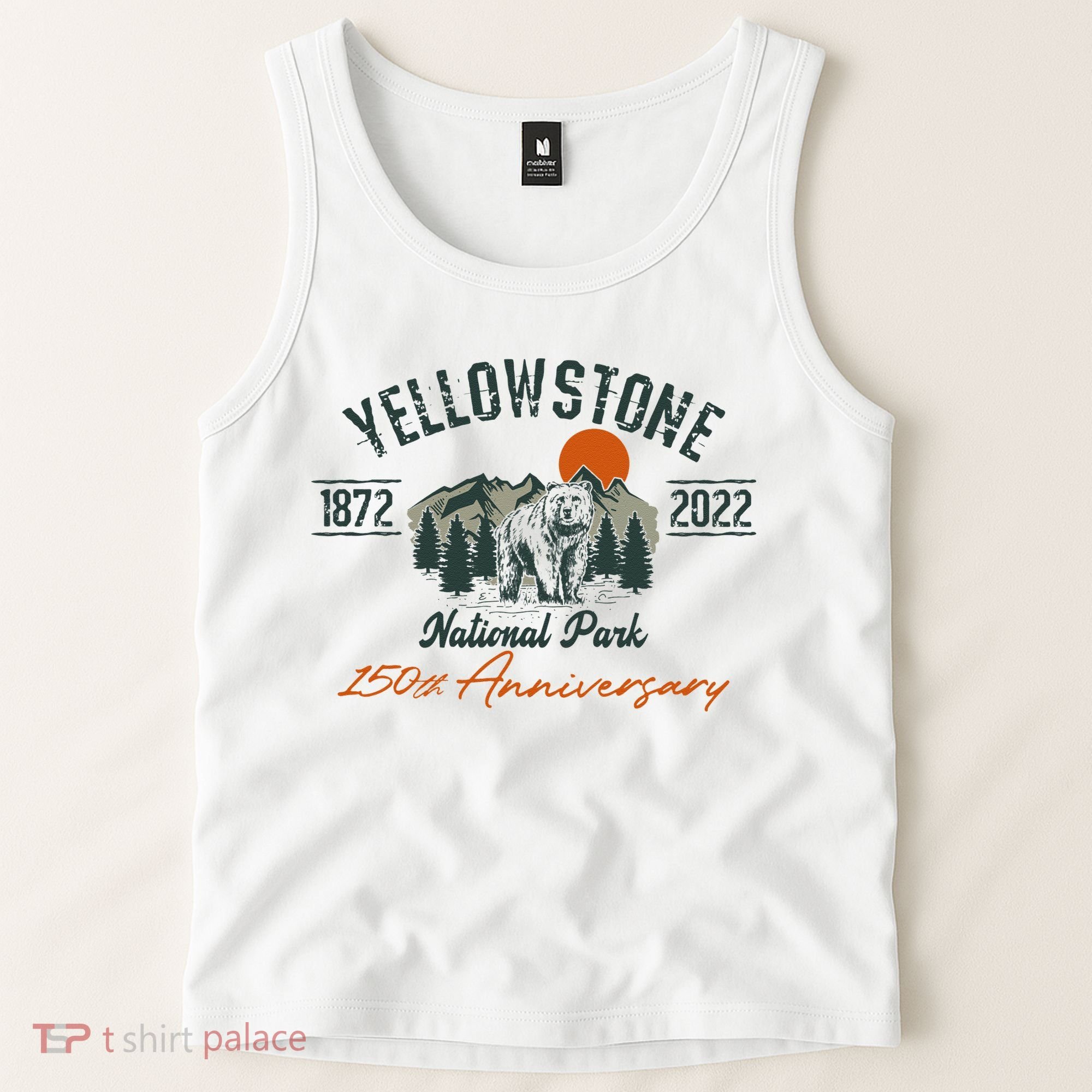 Yellowstone National Park 150th Anniversary Memorabilia Long Sleeve Tank Top