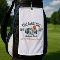 Yellowstone National Park 150th Anniversary Memorabilia Long Sleeve Golf Towel thumb 2