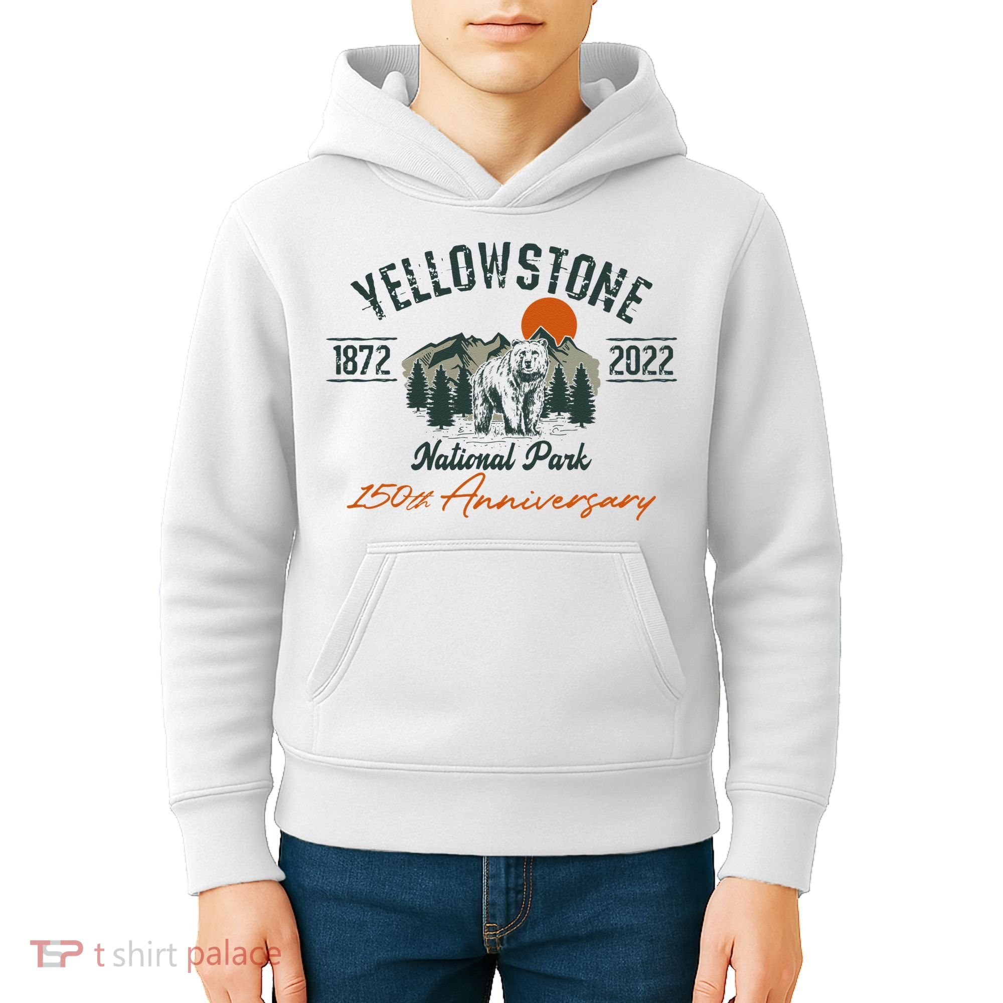 Yellowstone National Park 150th Anniversary Memorabilia Long Sleeve Kids Hoodie