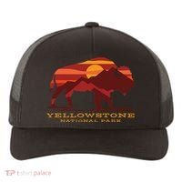 Yellowstone National Park Wyoming Buffalo Bison Sunset Yupoong Adult 5-Panel Trucker Hat thumb 0