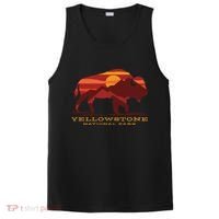 Yellowstone National Park Wyoming Buffalo Bison Sunset PosiCharge Competitor Tank thumb 0