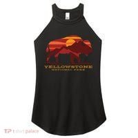 Yellowstone National Park Wyoming Buffalo Bison Sunset Women's Perfect Tri Rocker Tank thumb 0