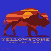 Yellowstone National Park Wyoming Buffalo Bison Sunset T-Shirt thumb 7