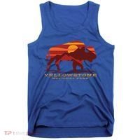 Yellowstone National Park Wyoming Buffalo Bison Sunset Tank Top thumb 0