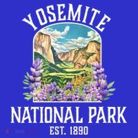 Yosemite National Park Lupine Vintage Gift T-Shirt thumb 7