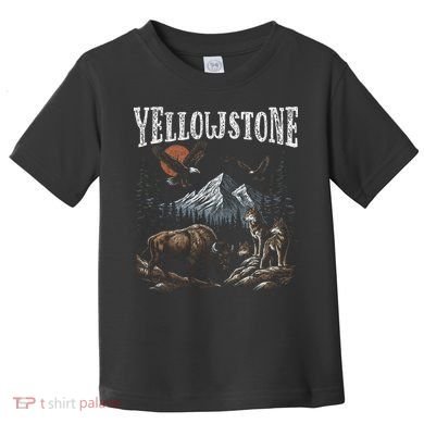Yellowstone National Park Vintage 90s Toddler T-Shirt