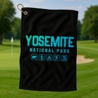 Yosemite National Park Great Gift Golf Towel thumb 1