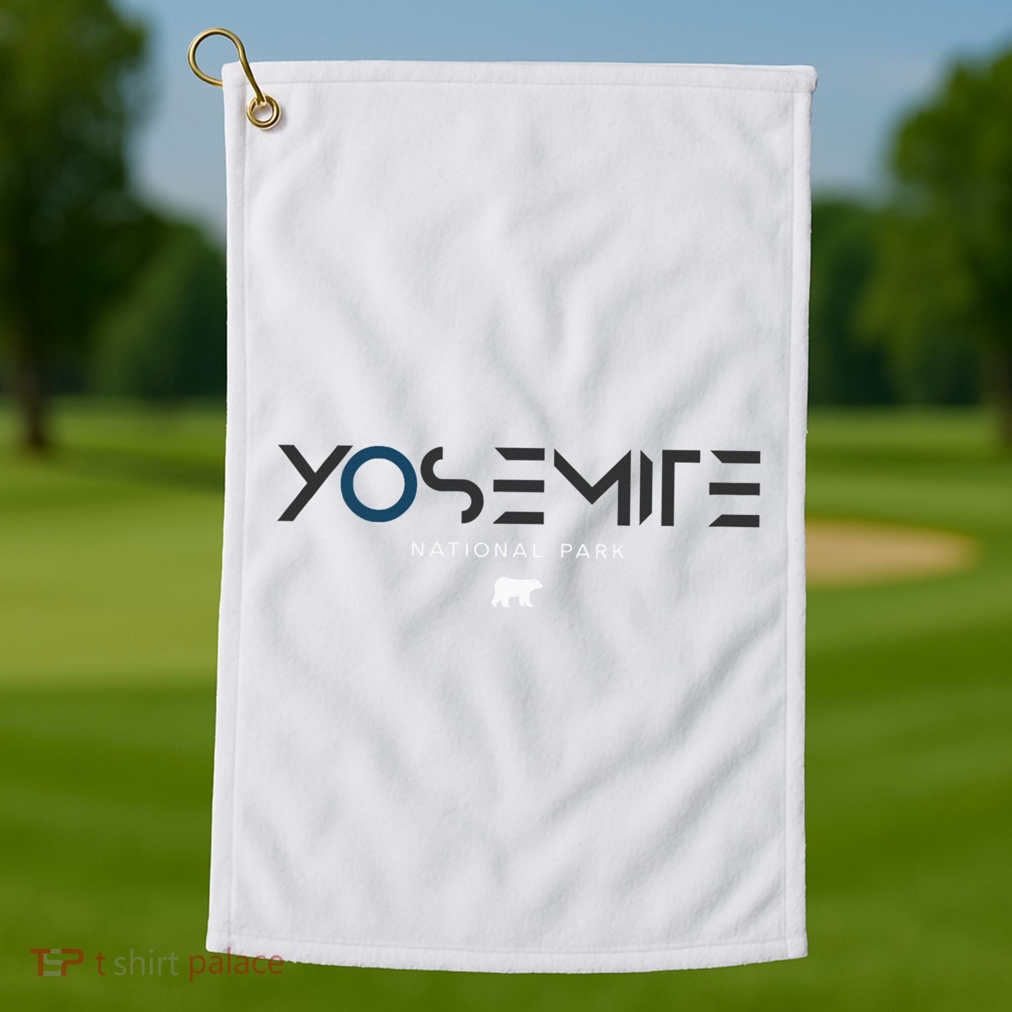 Yosemite National Park California Tonal Golf Towel