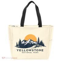 Yellowstone National Park Mountain Sunset Landscape Tote Bag thumb 0