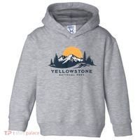 Yellowstone National Park Mountain Sunset Landscape Toddler Hoodie thumb 0