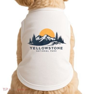 Yellowstone National Park Mountain Sunset Landscape Doggie Tank
