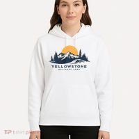 Yellowstone National Park Mountain Sunset Landscape Hoodie thumb 5