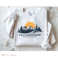 Yellowstone National Park Mountain Sunset Landscape Sweatshirt thumb 2